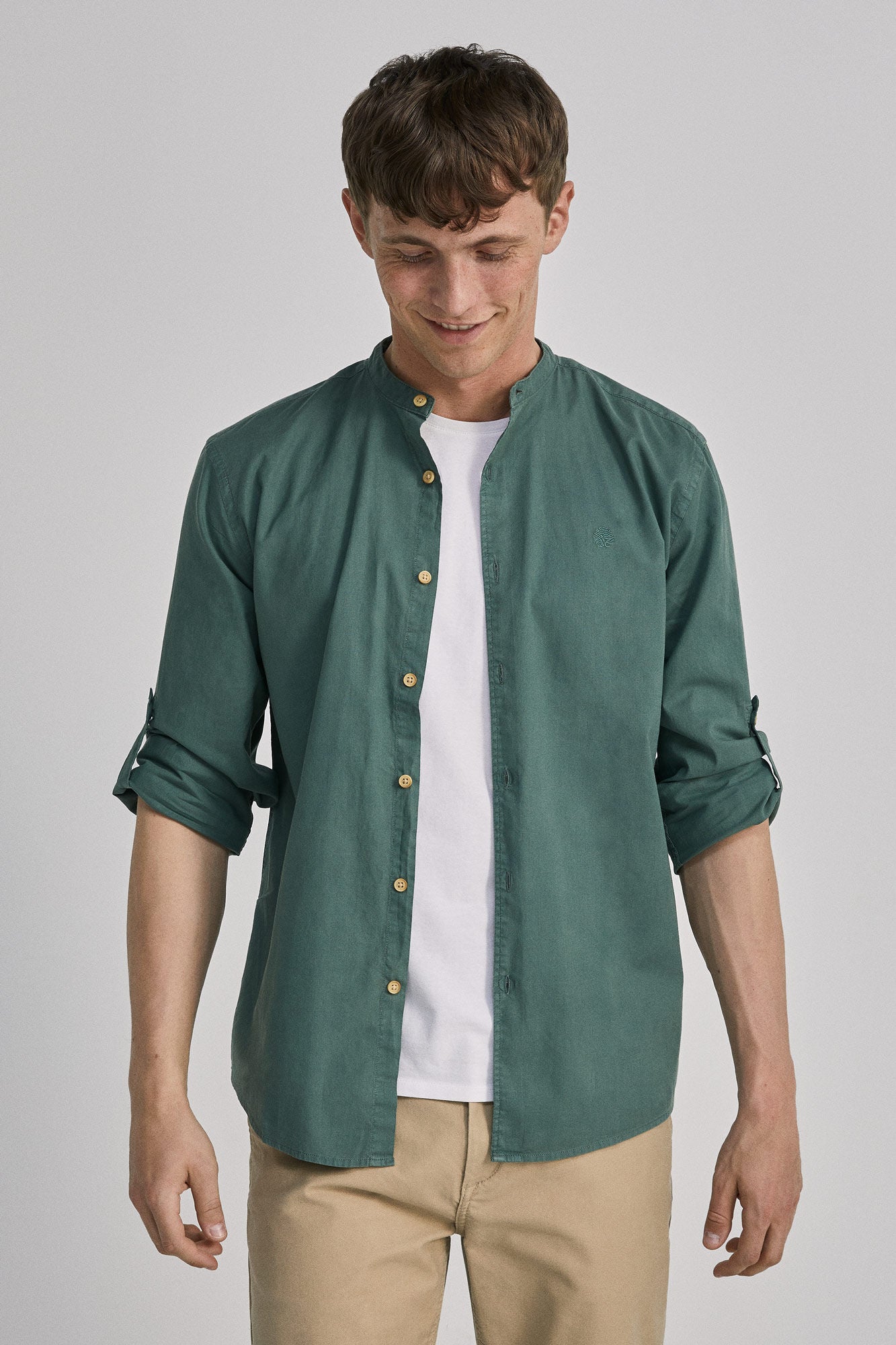 Mandarin Collar Shirts - Buy Mandarin Collar Shirts Online Starting at Just  ₹254
