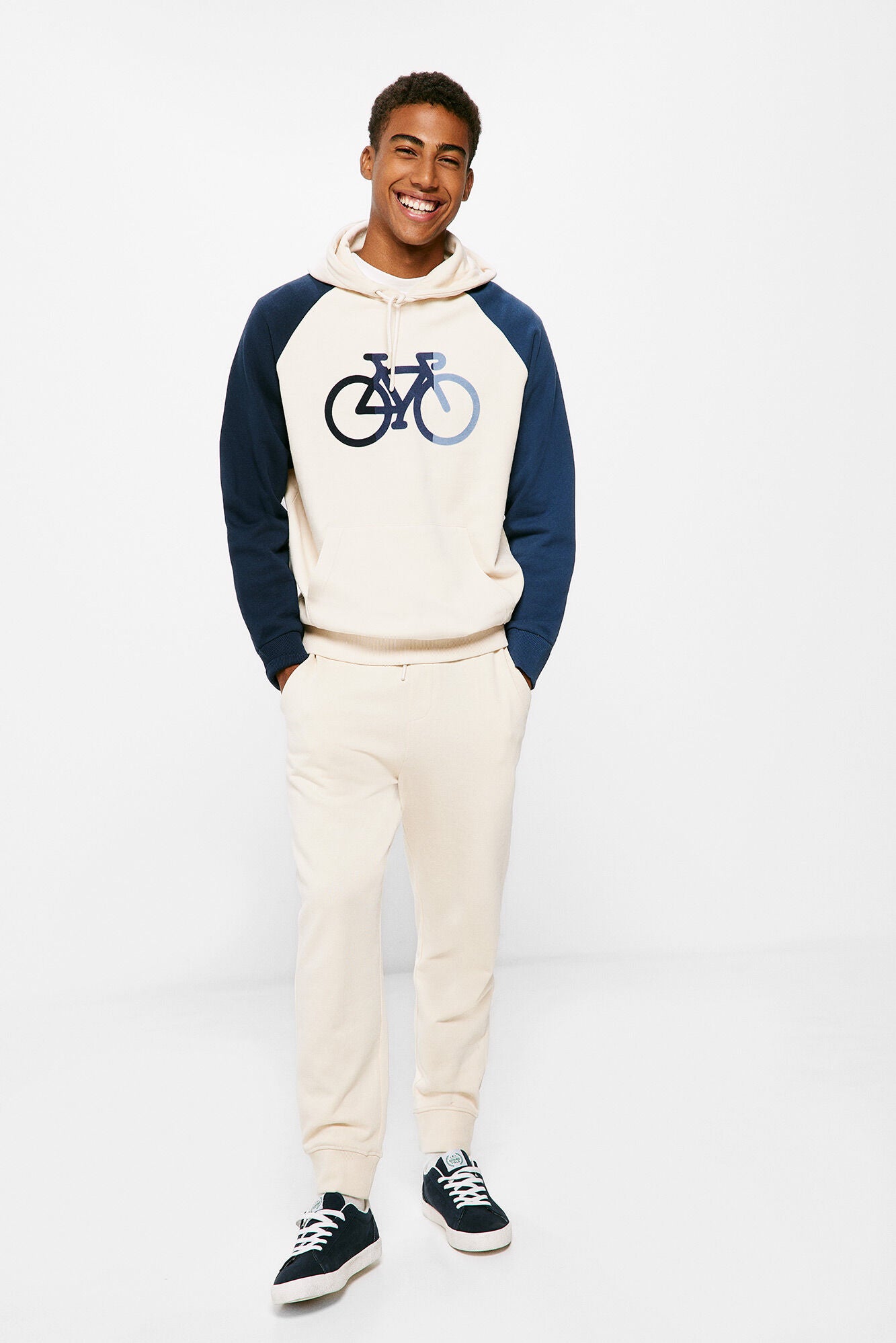 Contrast bike sweatshirt Hoodie