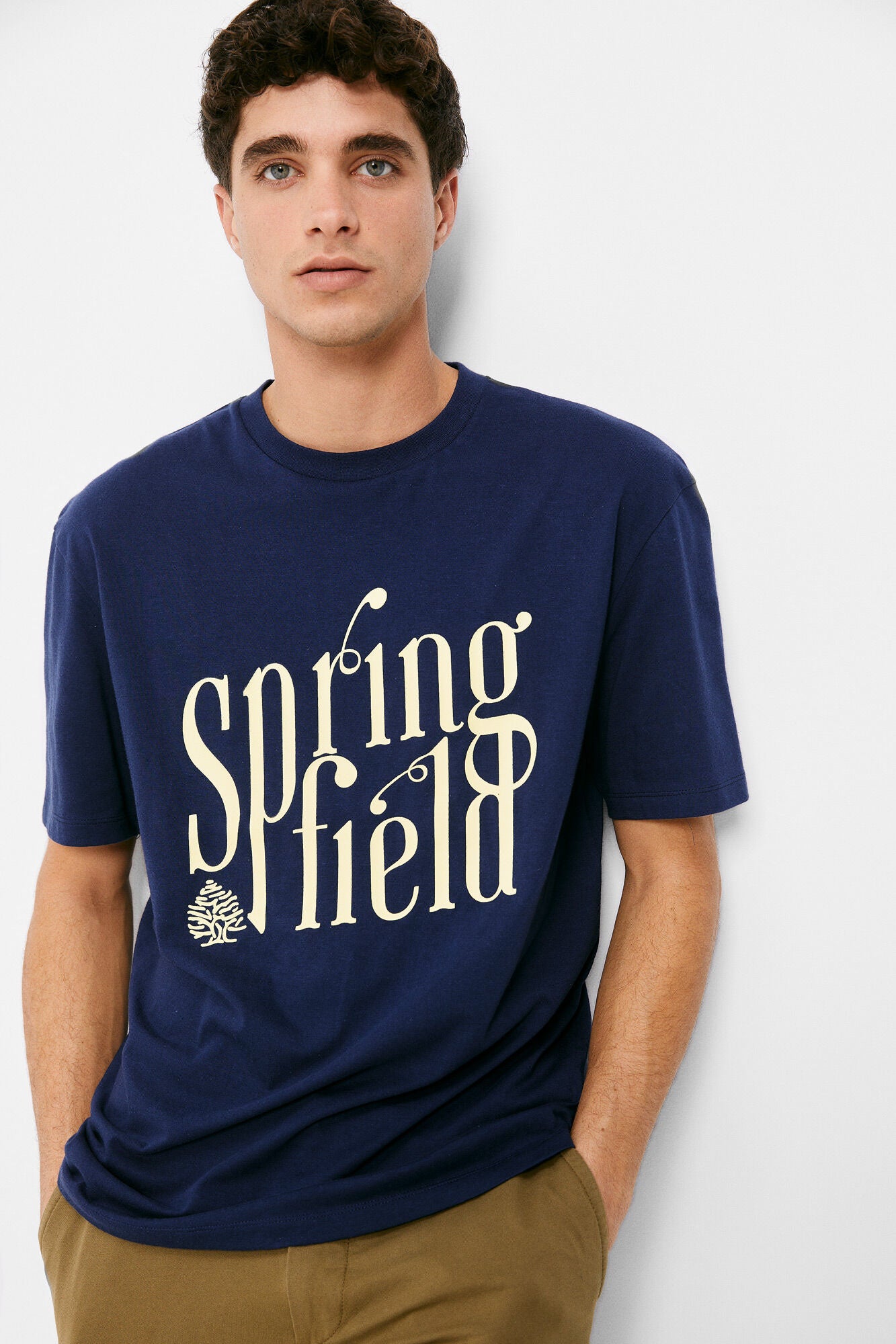 Springfield Printed T-Shirt (Regular Fit) - Blue