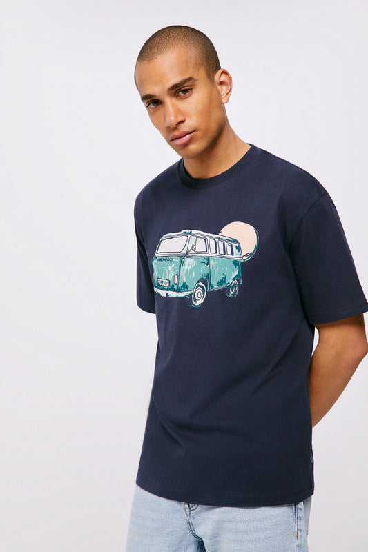 Arty caravan T-shirt (Regular Fit) - Blue