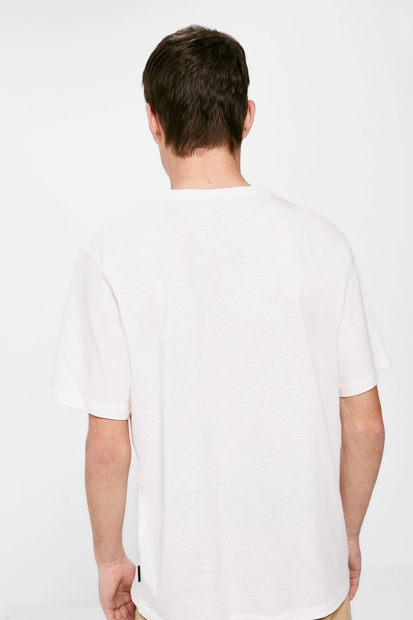 Printed pocket T-shirt (Loose Fit) - Ivory