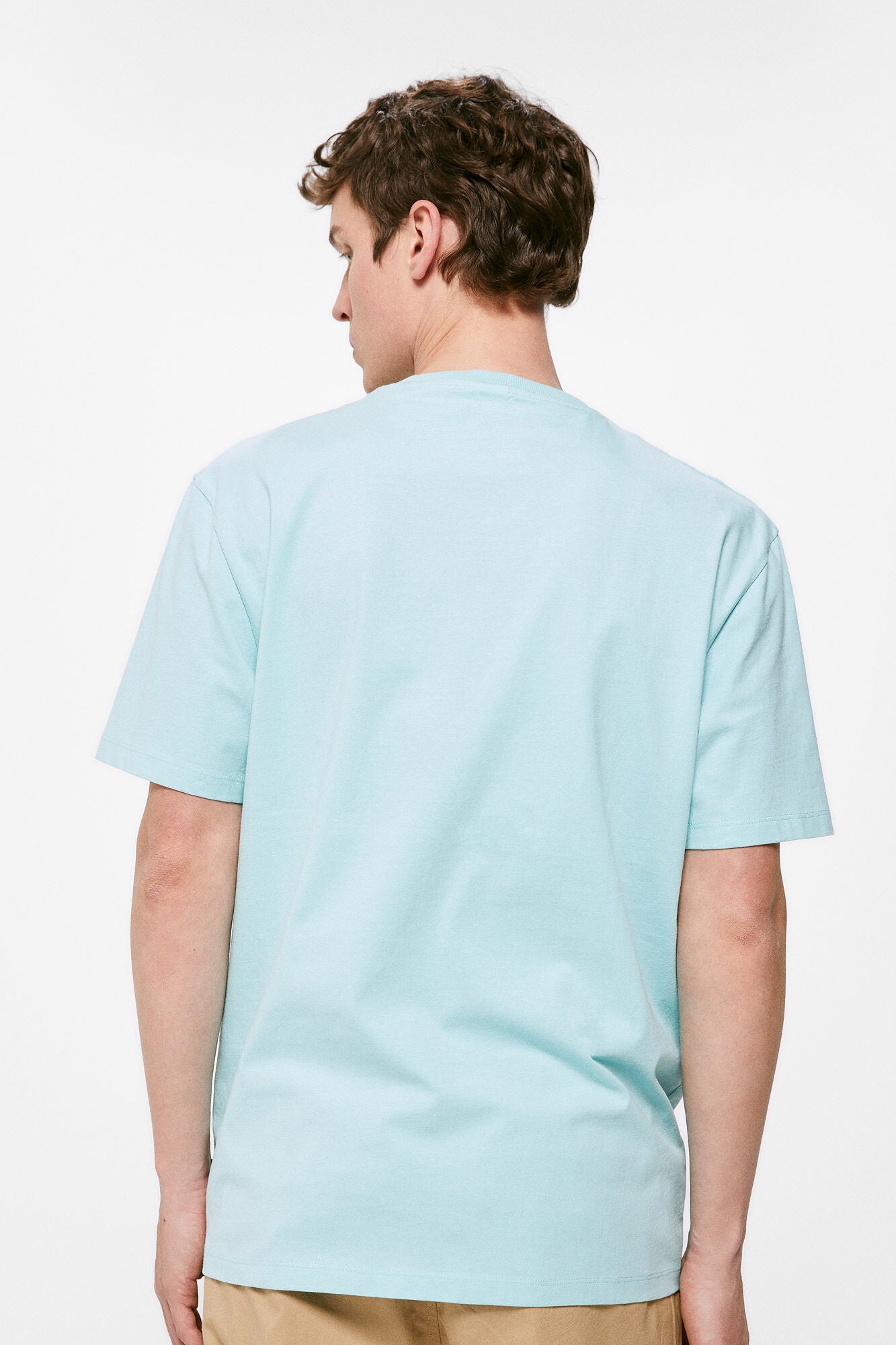 Geometric van T-shirt (Regular Fit) - Turquoise