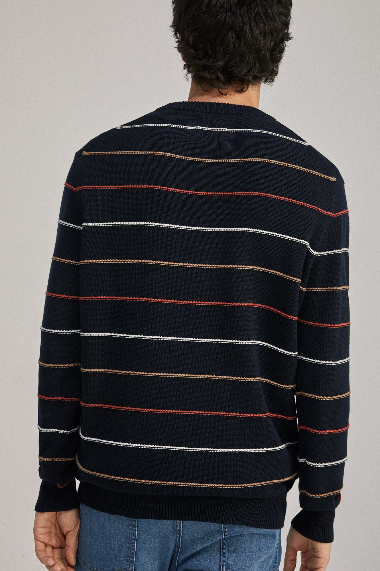 Indigo textured weave shirt (Custom Fit)