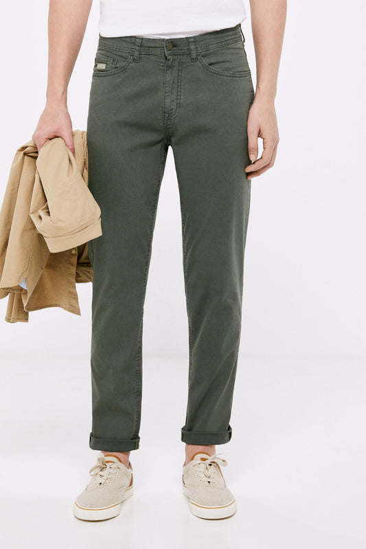 Ash Green Cotton Trousers