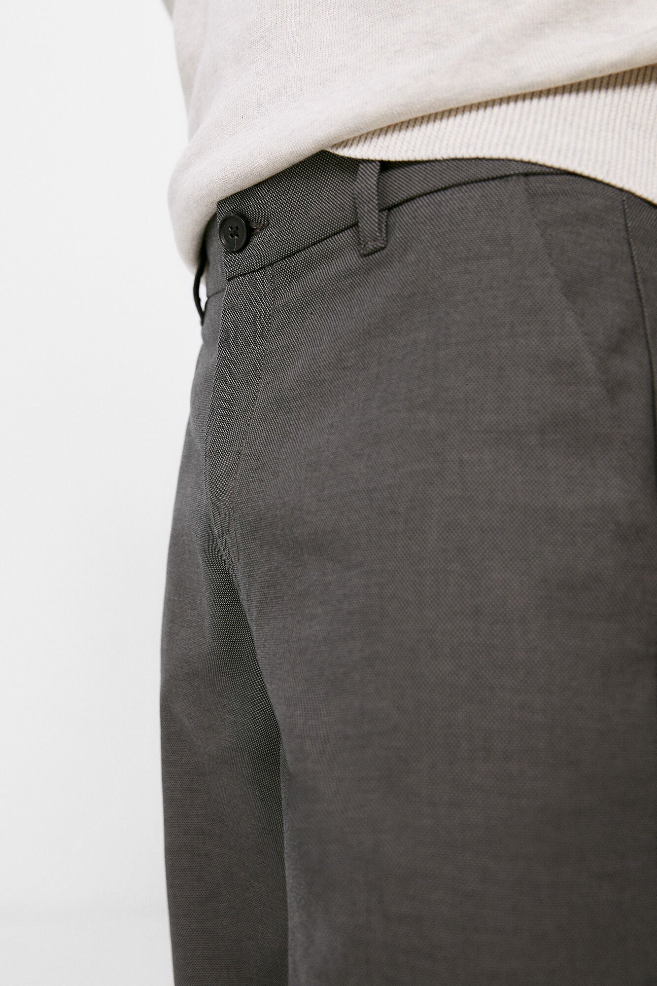 Dark Grey Button Bermuda Shorts