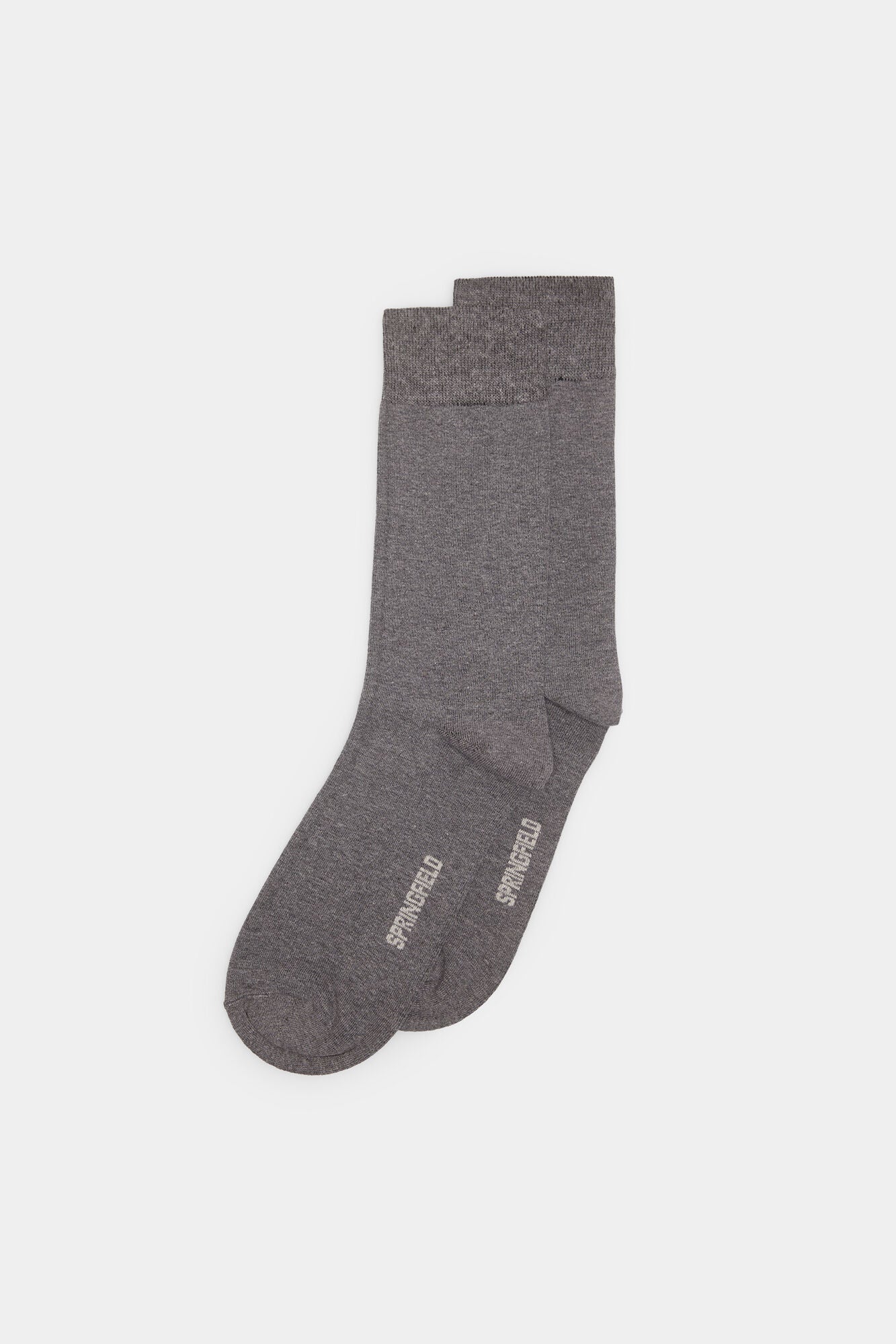 Grey Plain High Socks - 1 Pair