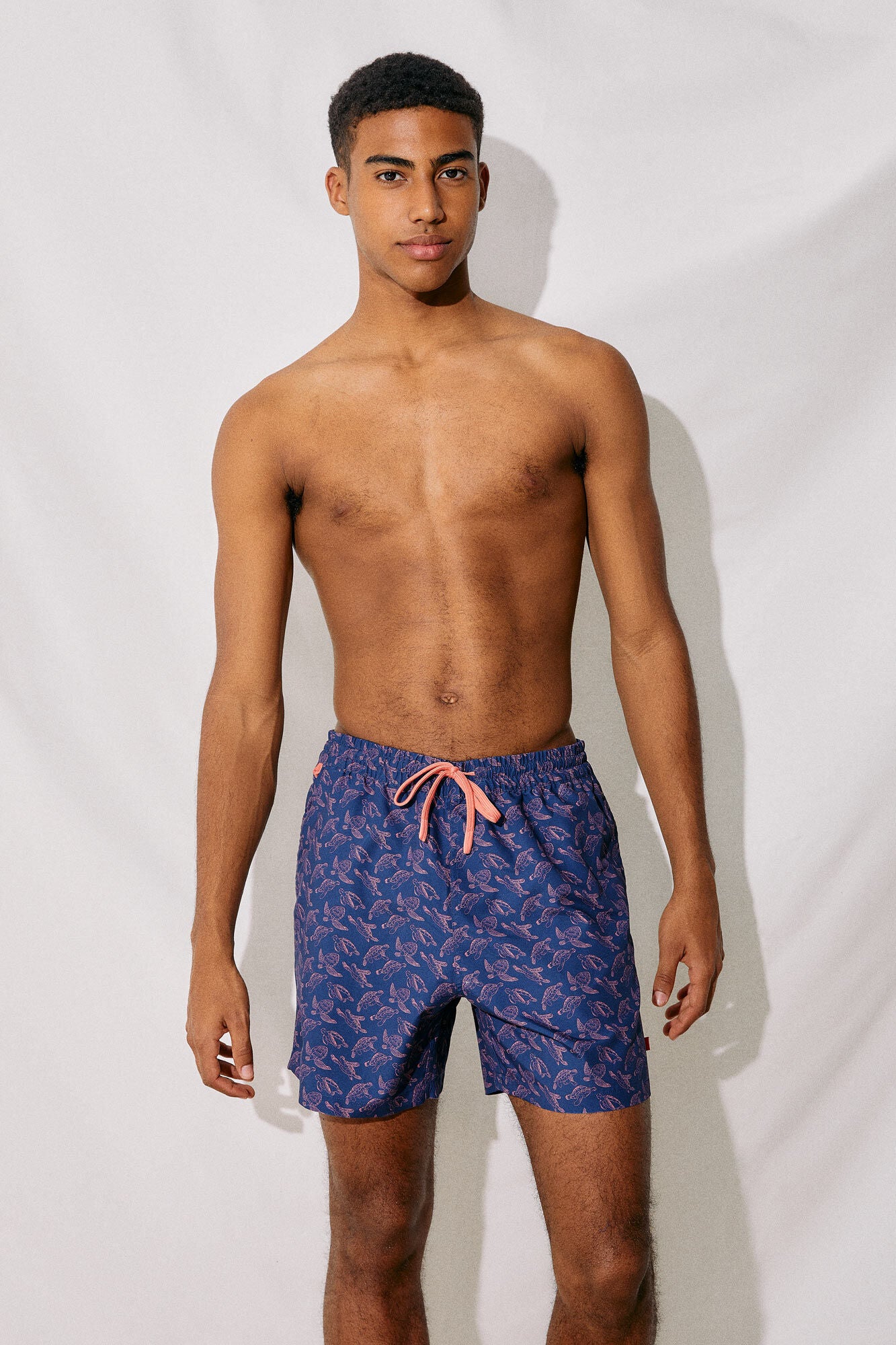 Indigo Turtle Printed Swim Shorts