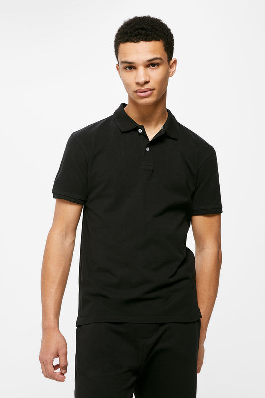 Essential piqué polo shirt (Slim Fit) - Black