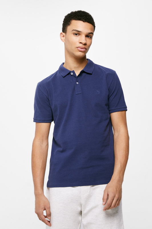 Essential piqué polo shirt (Slim Fit) - Bluish