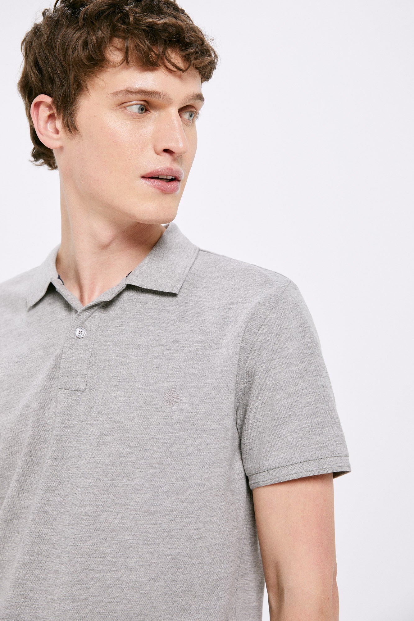 Essential piqué polo shirt (Slim Fit) - Grey