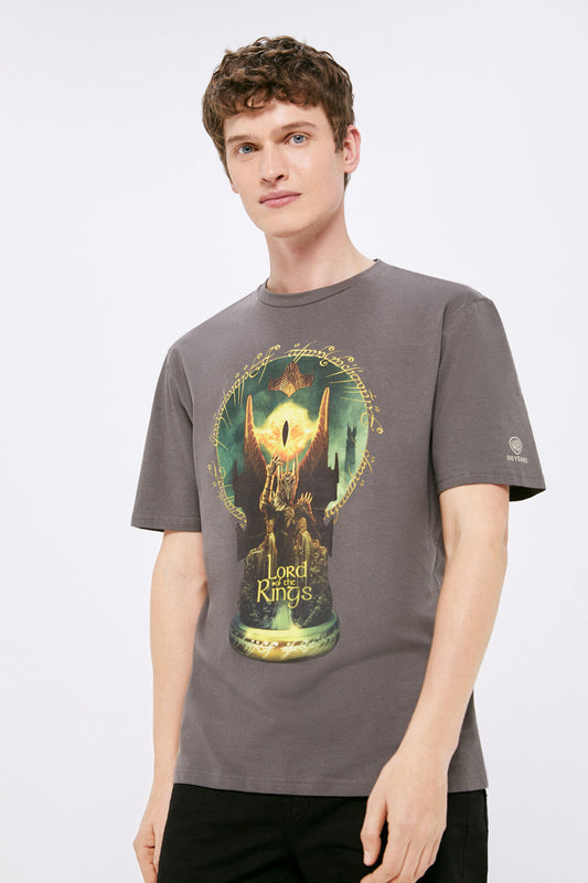 Lord of The Rings Printed T-Shirt (Regular Fit) - Dark Grey