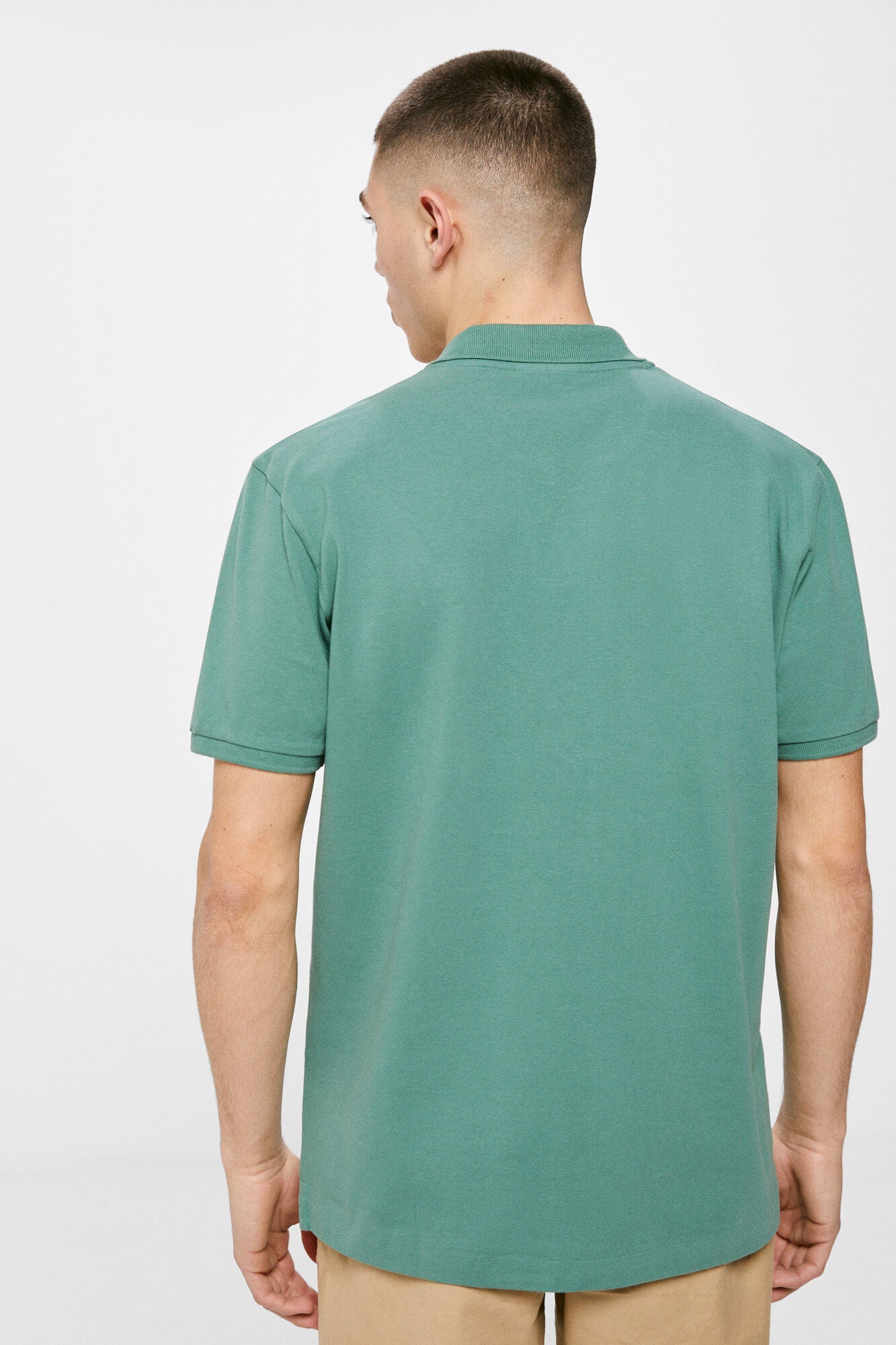 Piqué polo shirt with resort collar (Regular Fit) - Green