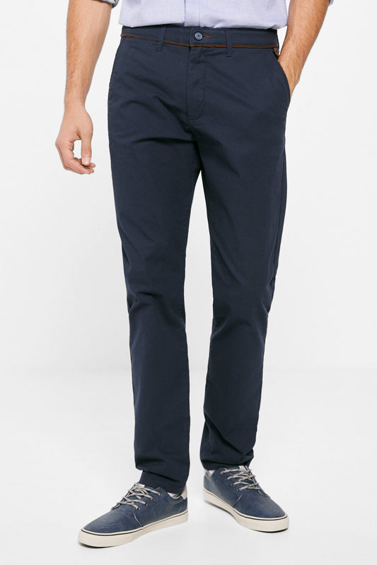 Navy Blue Cotton Trousers