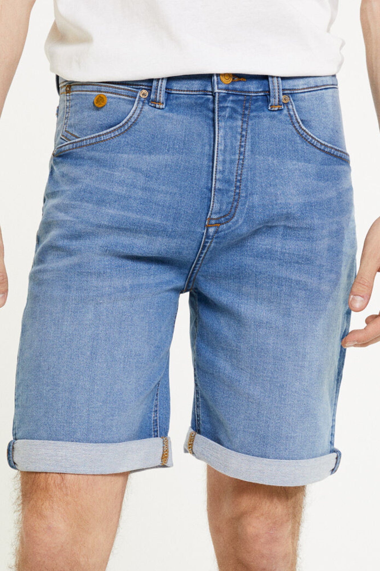 Light Blue Denim Pocket Bermuda Shorts