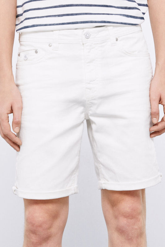 Ivory White Bermuda Shorts