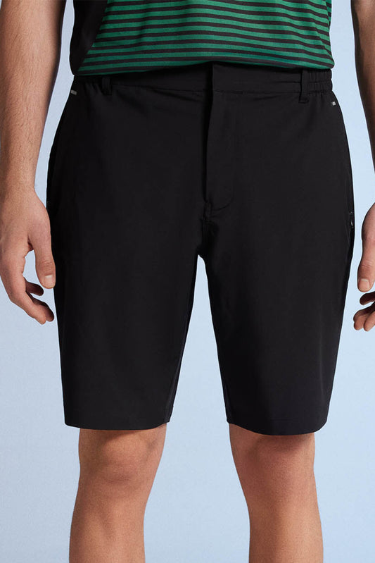 Black Zipper Pocket Bermuda Short