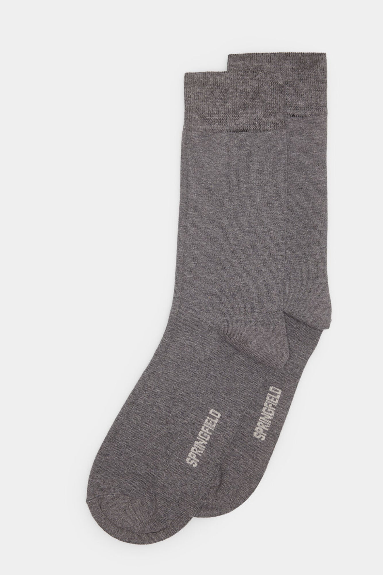 Grey Plain High Socks - 1 Pair