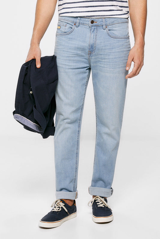 Medium-light wash slim fit ultra-lightweight jeans