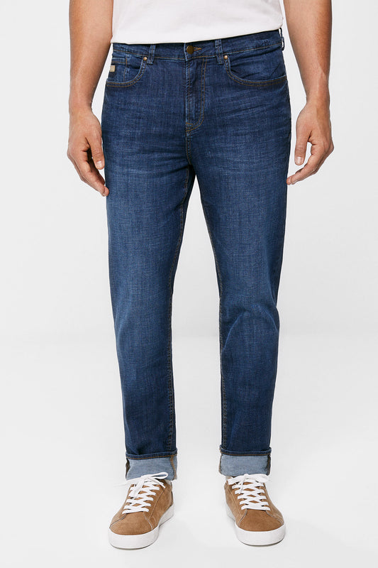 Medium-dark wash slim fit ultra-lightweight jeans