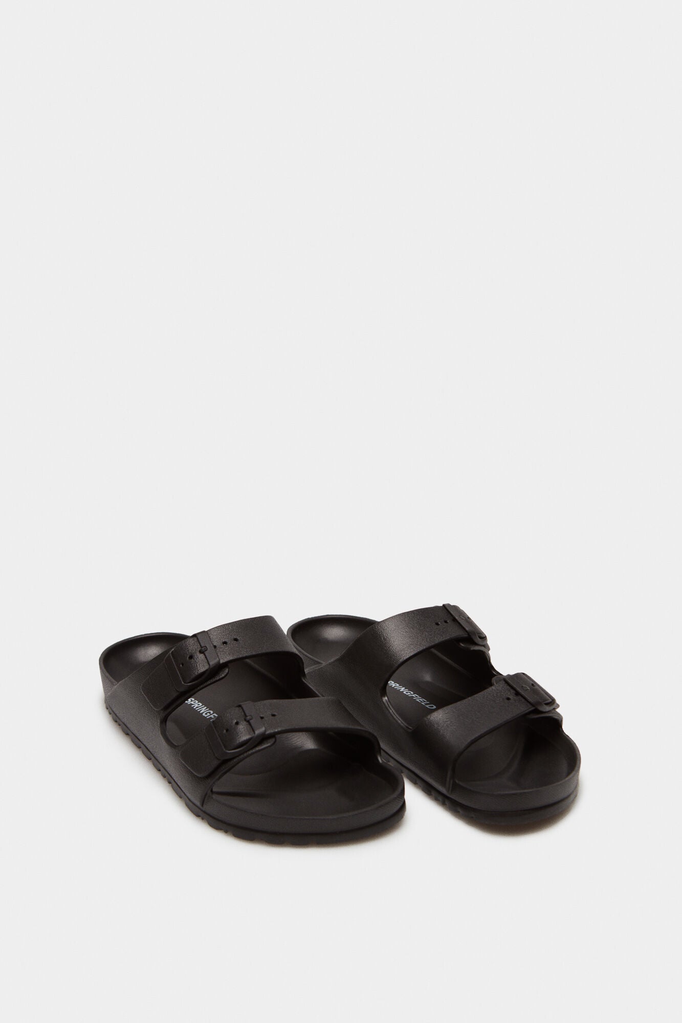 Black 2 Strap Light Weight Slippers