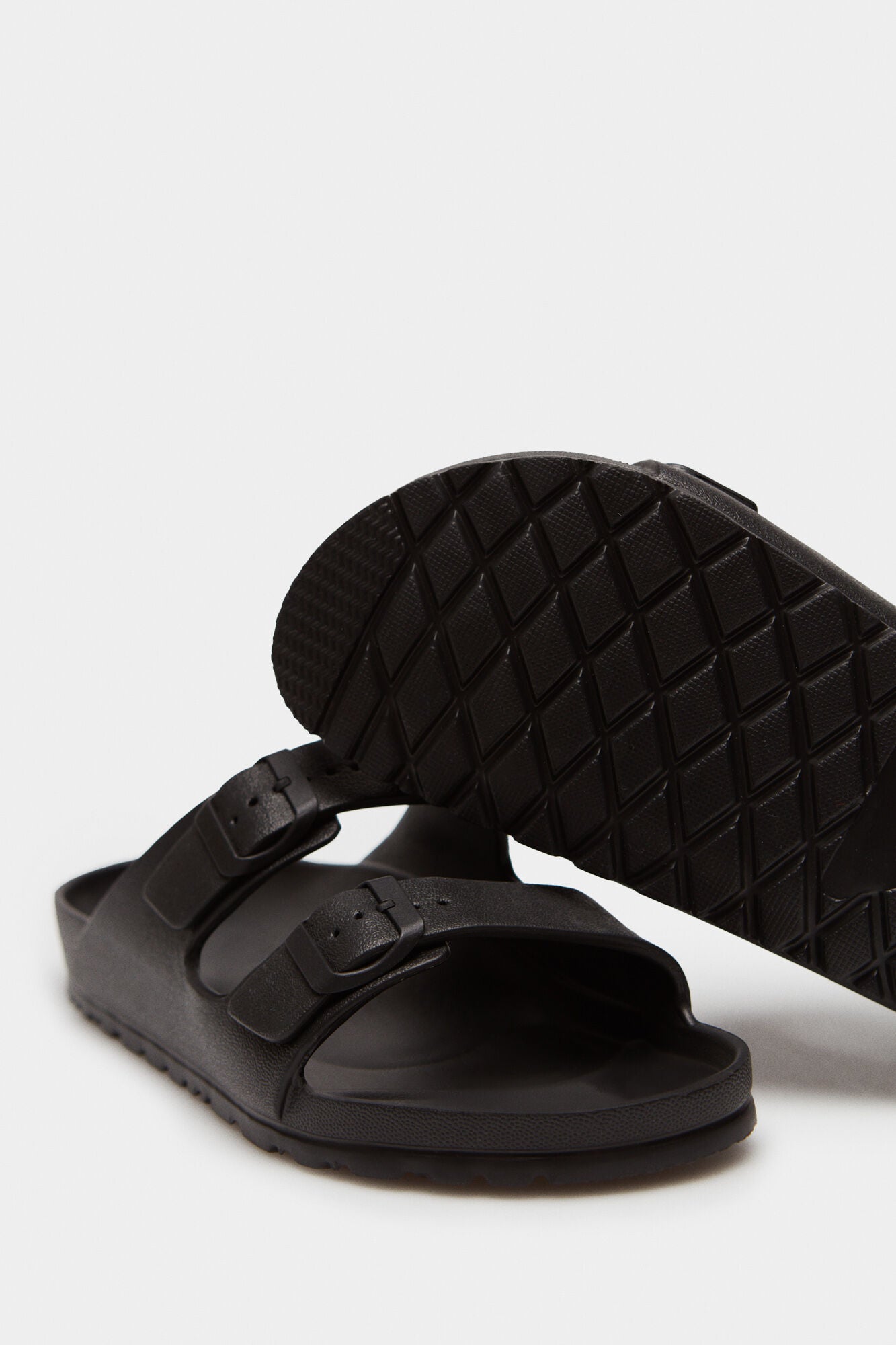 Black 2 Strap Light Weight Slippers