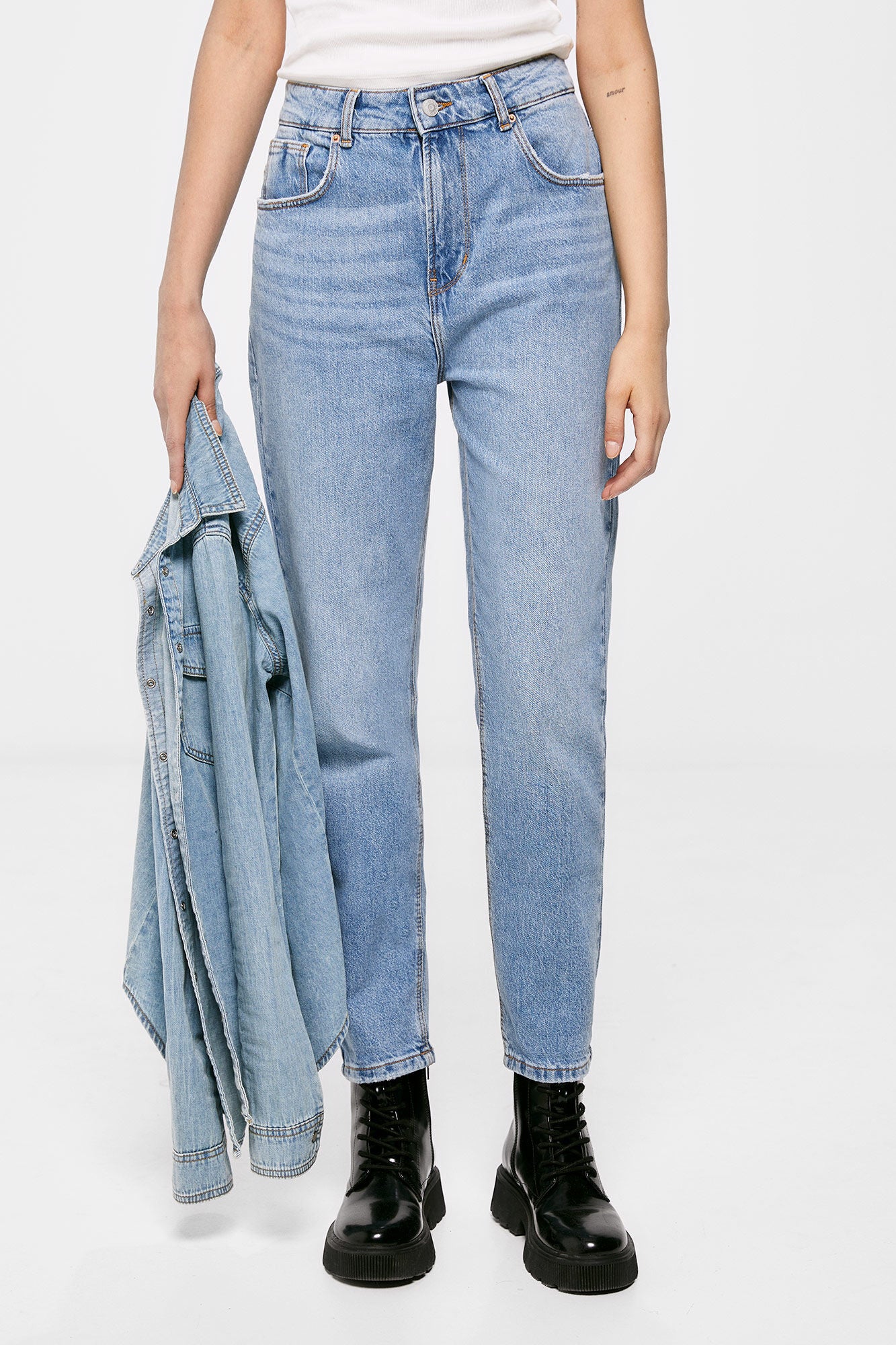 Cotton mom jeans