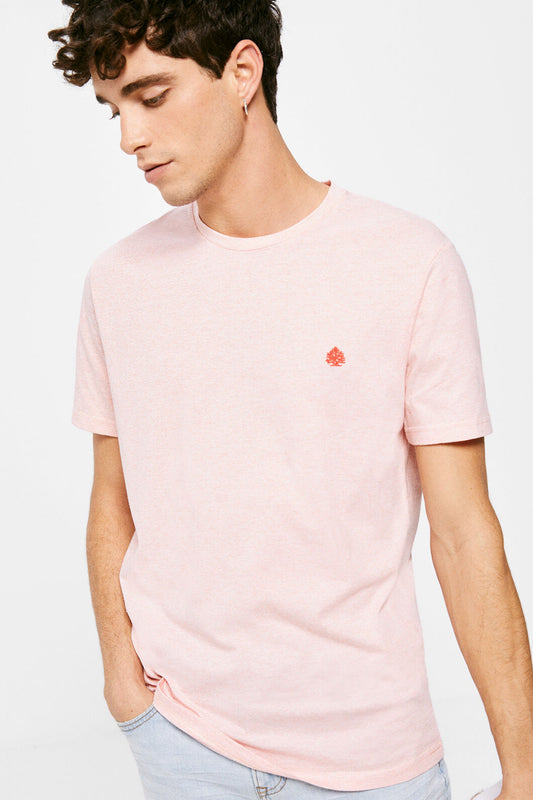 Pink Round Neck Basic T-Shirt