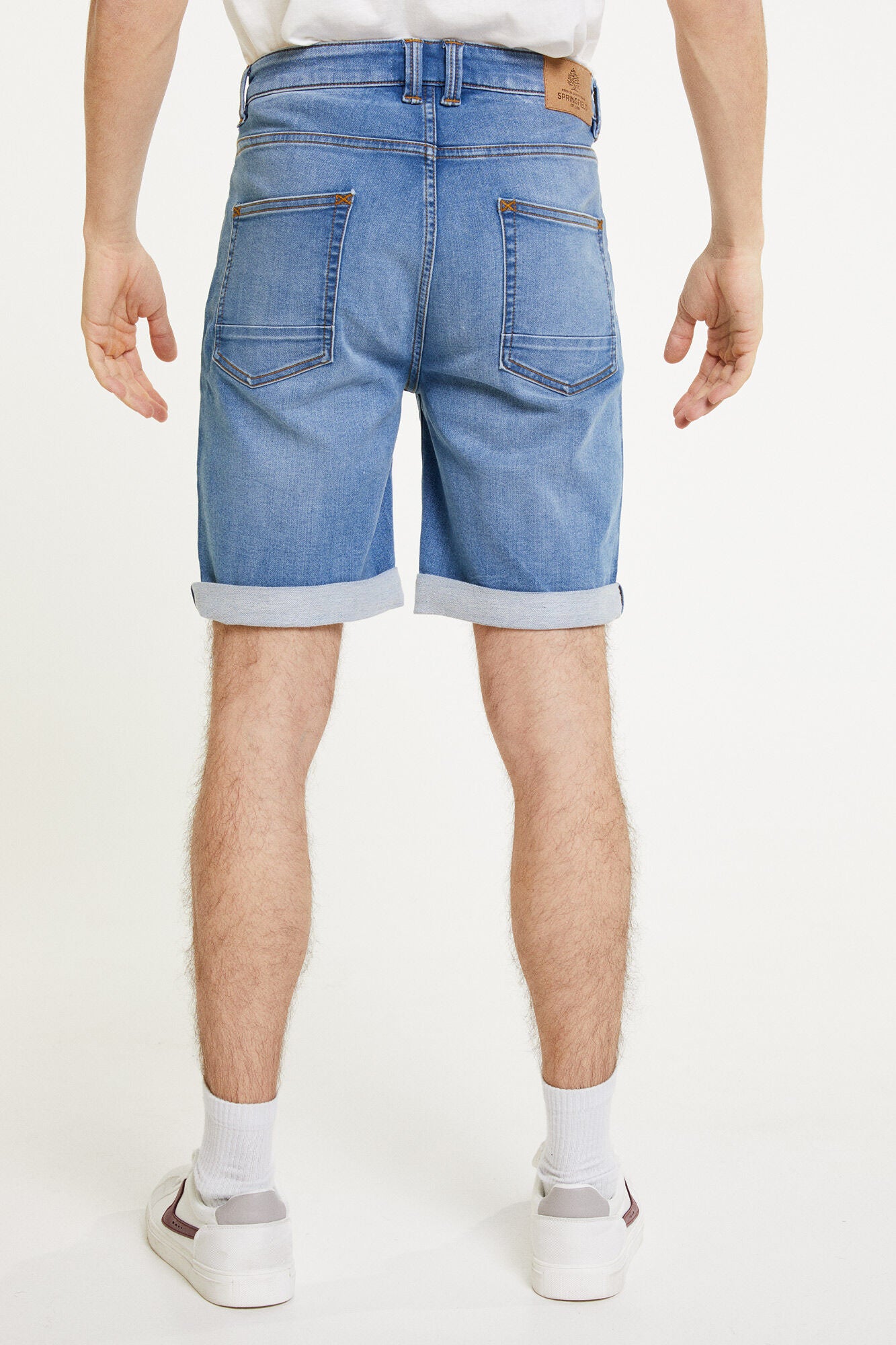 Light Blue Denim Pocket Bermuda Shorts