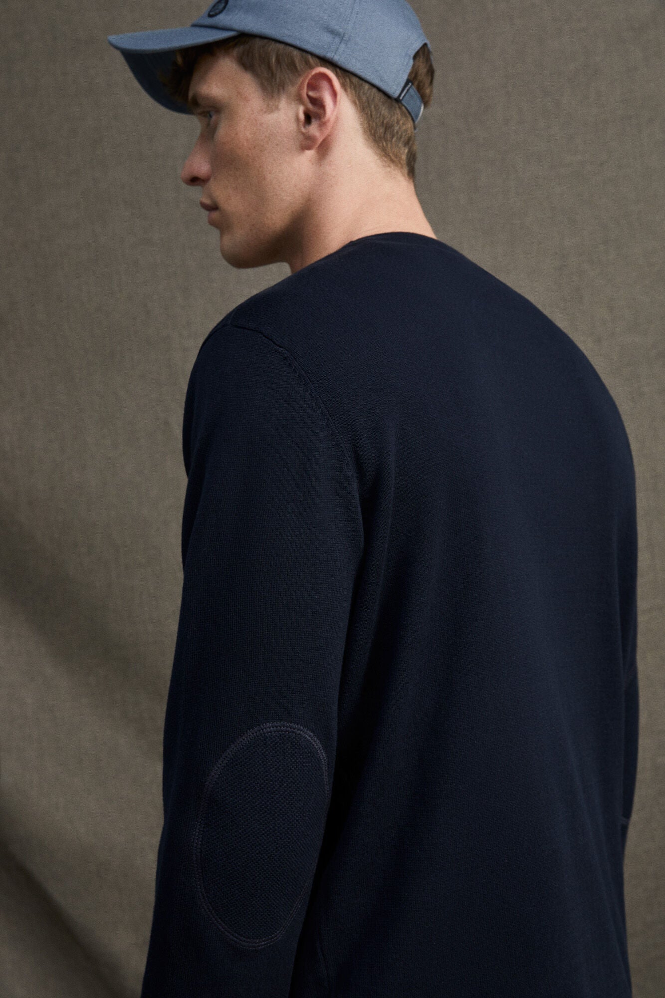Essential jumper with elbow patches