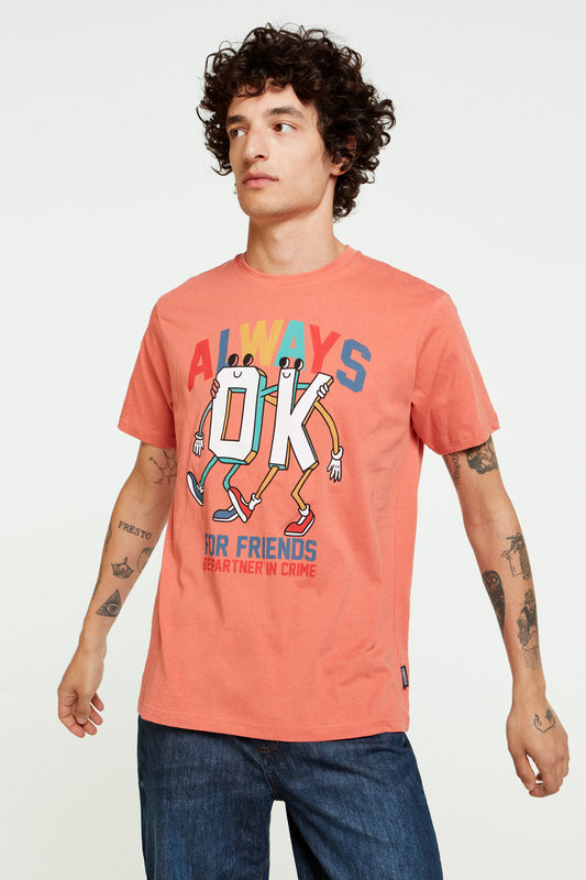 Coral Pink Always OK  Graphic T-shirt