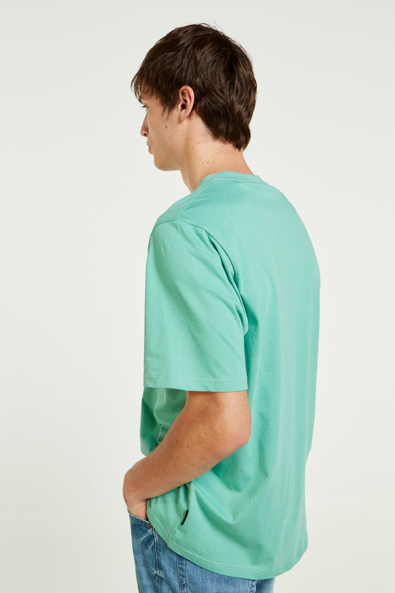 Mint Blue Overbold Printed T-shirt