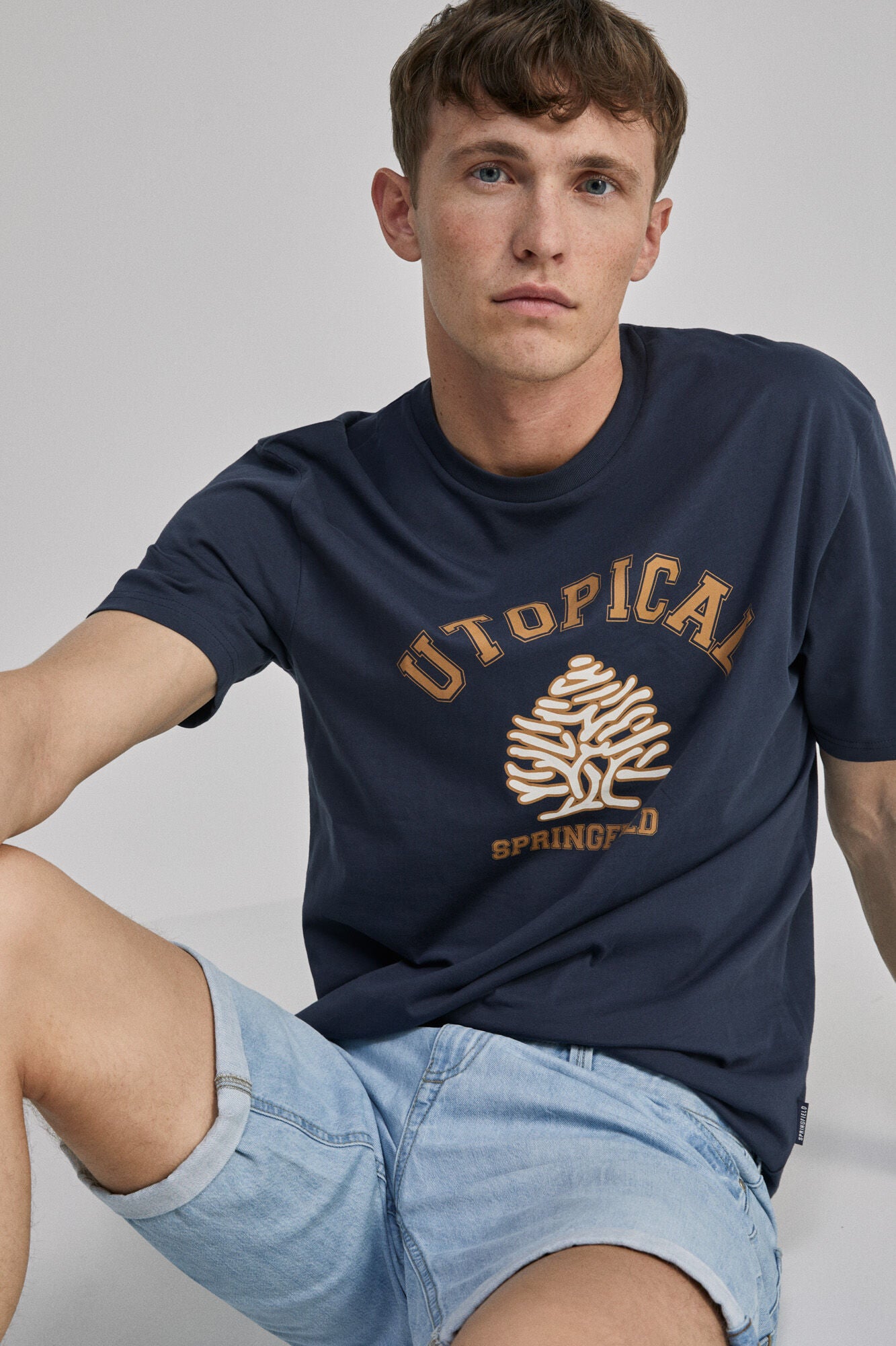 Blue Utopical Printed T-shirt