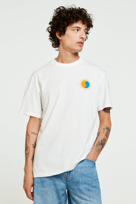White Dimensional Printed T-shirt