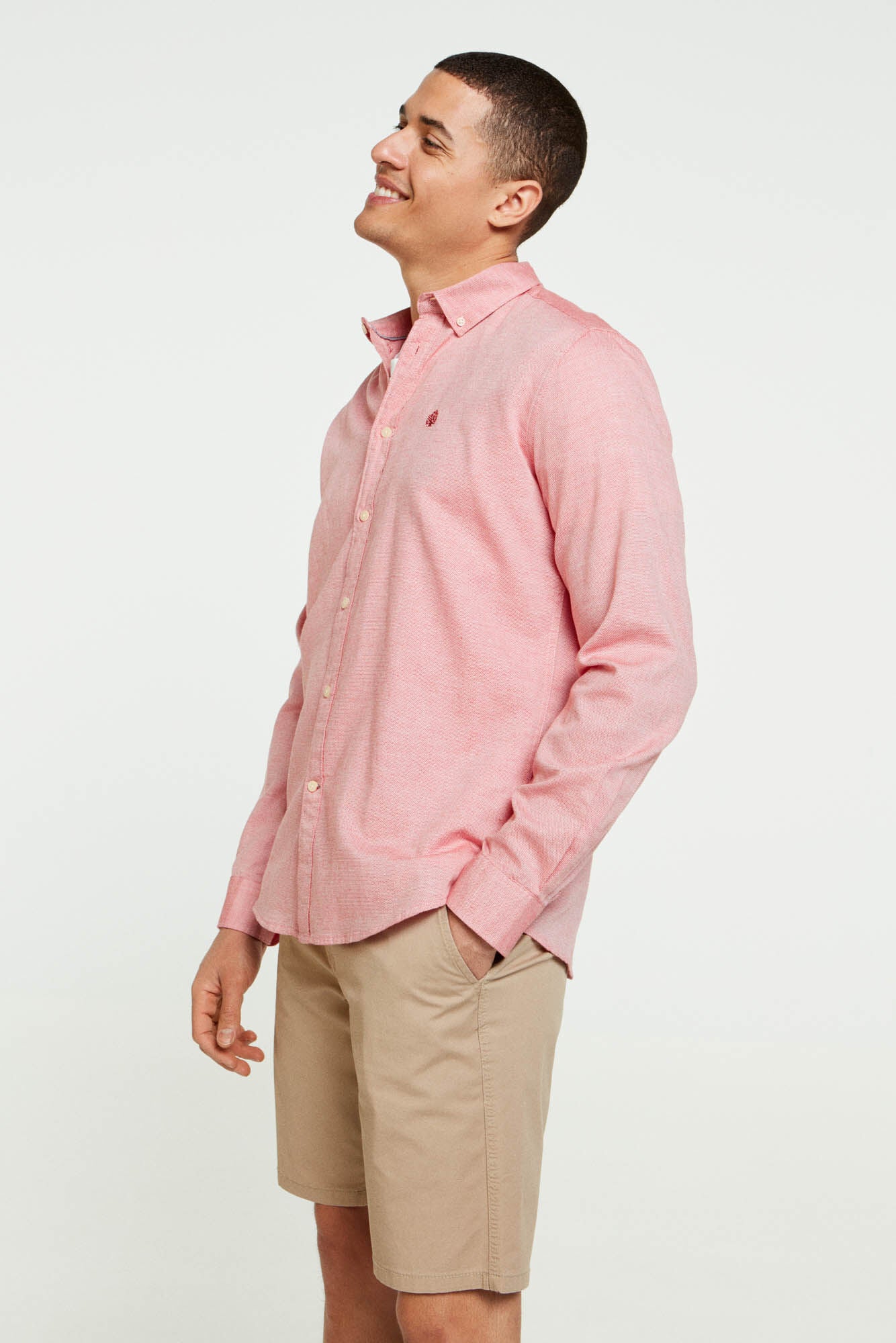 Plain Long Sleeve Shirt (Regular Fit) - Red