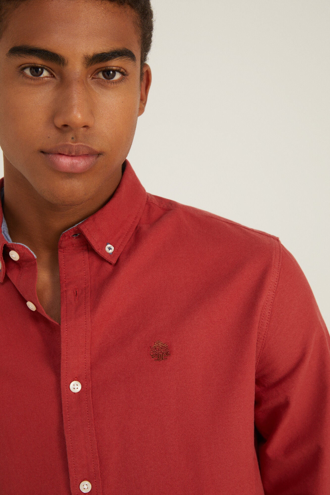 Coloured Oxford shirt (Regular Fit) - Red