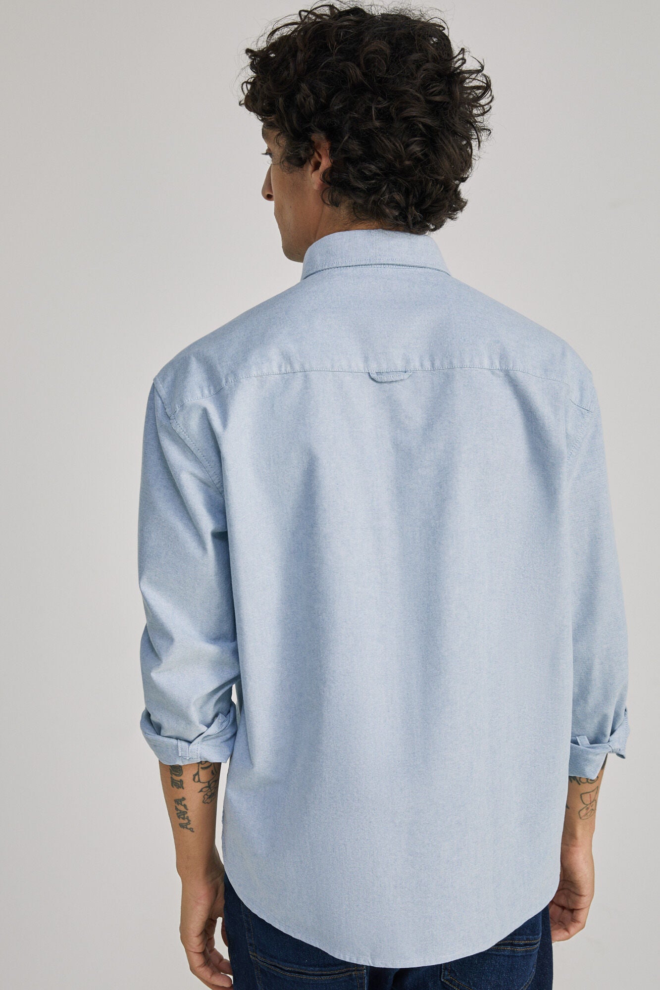 Boxy Oxford shirt (Regular Fit) - Blue