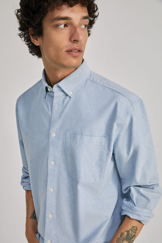 Boxy Oxford shirt (Regular Fit) - Blue