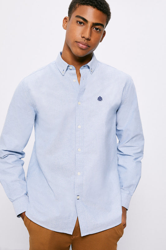 Plain Long Sleeve Shirt (Regular Fit) - Light Blue