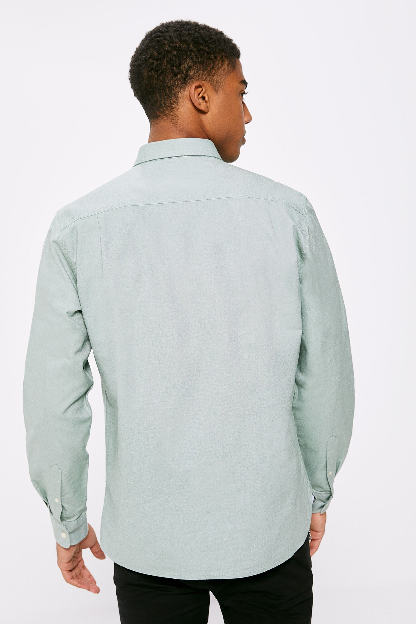 Plain Long Sleeve Shirt (Regular Fit) - Green