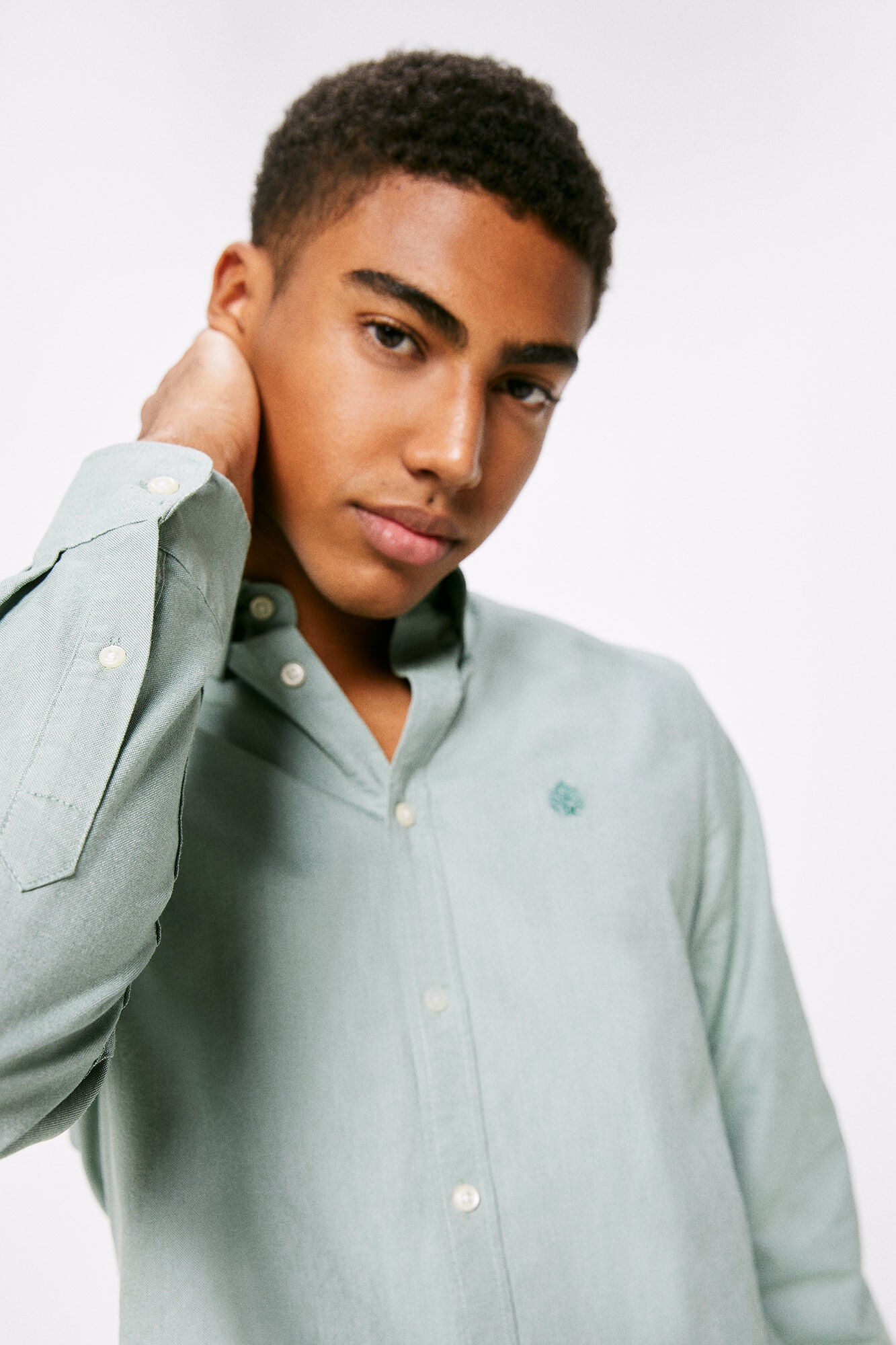 Plain Long Sleeve Shirt (Regular Fit) - Green
