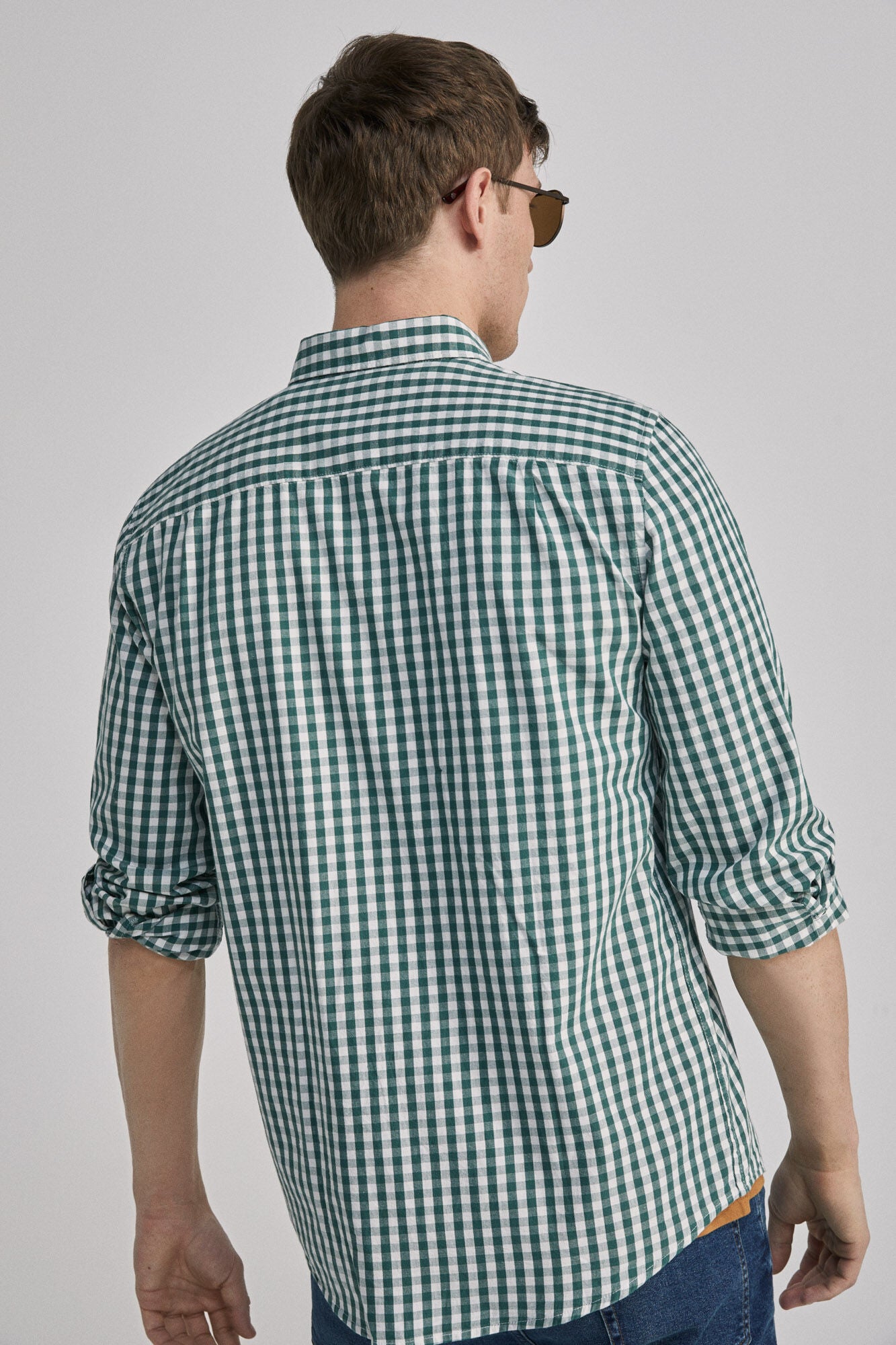 Gingham Checked shirt (Regular Fit) - Green