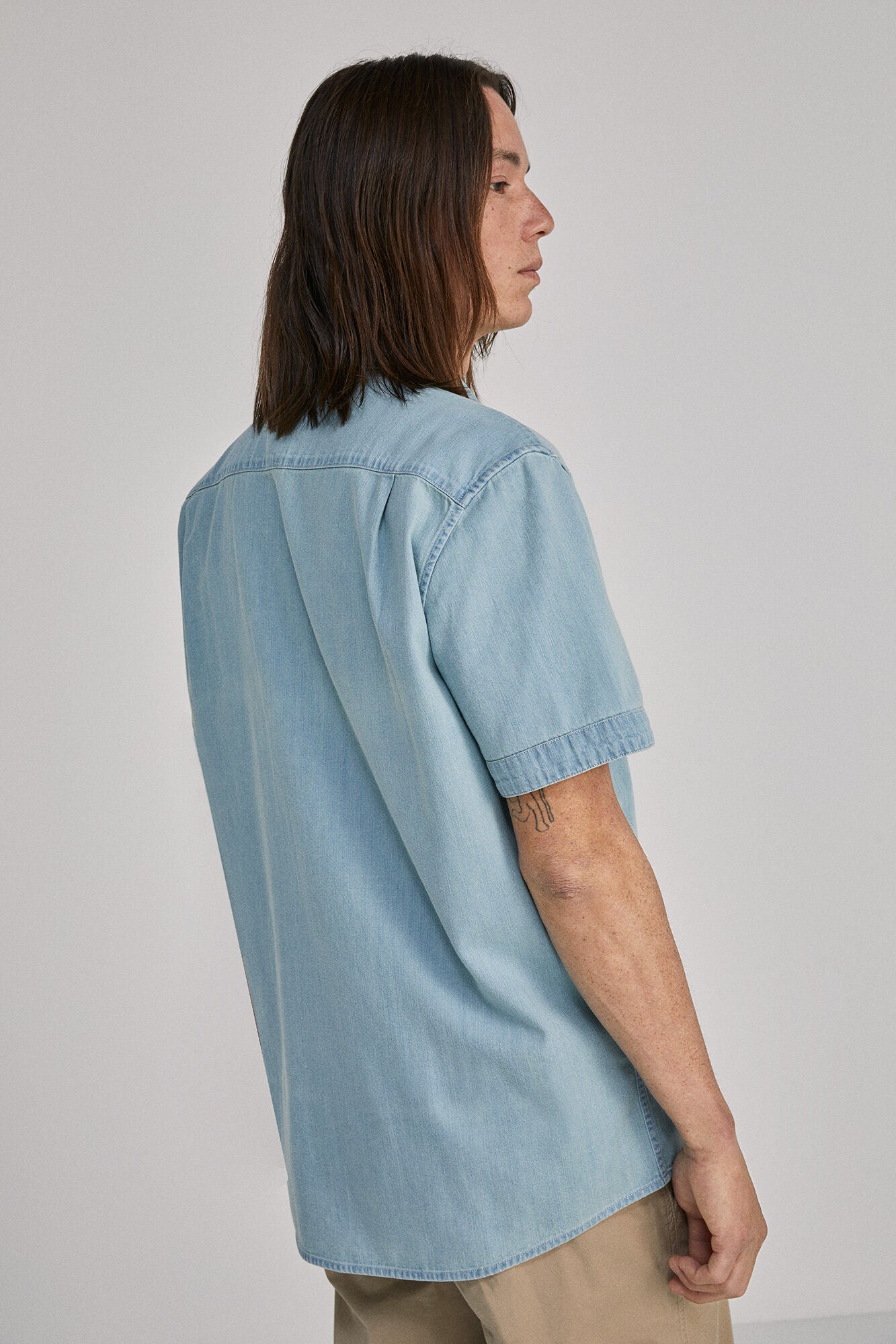 Denim Short Sleeve shirt (Regular Fit) - Blue