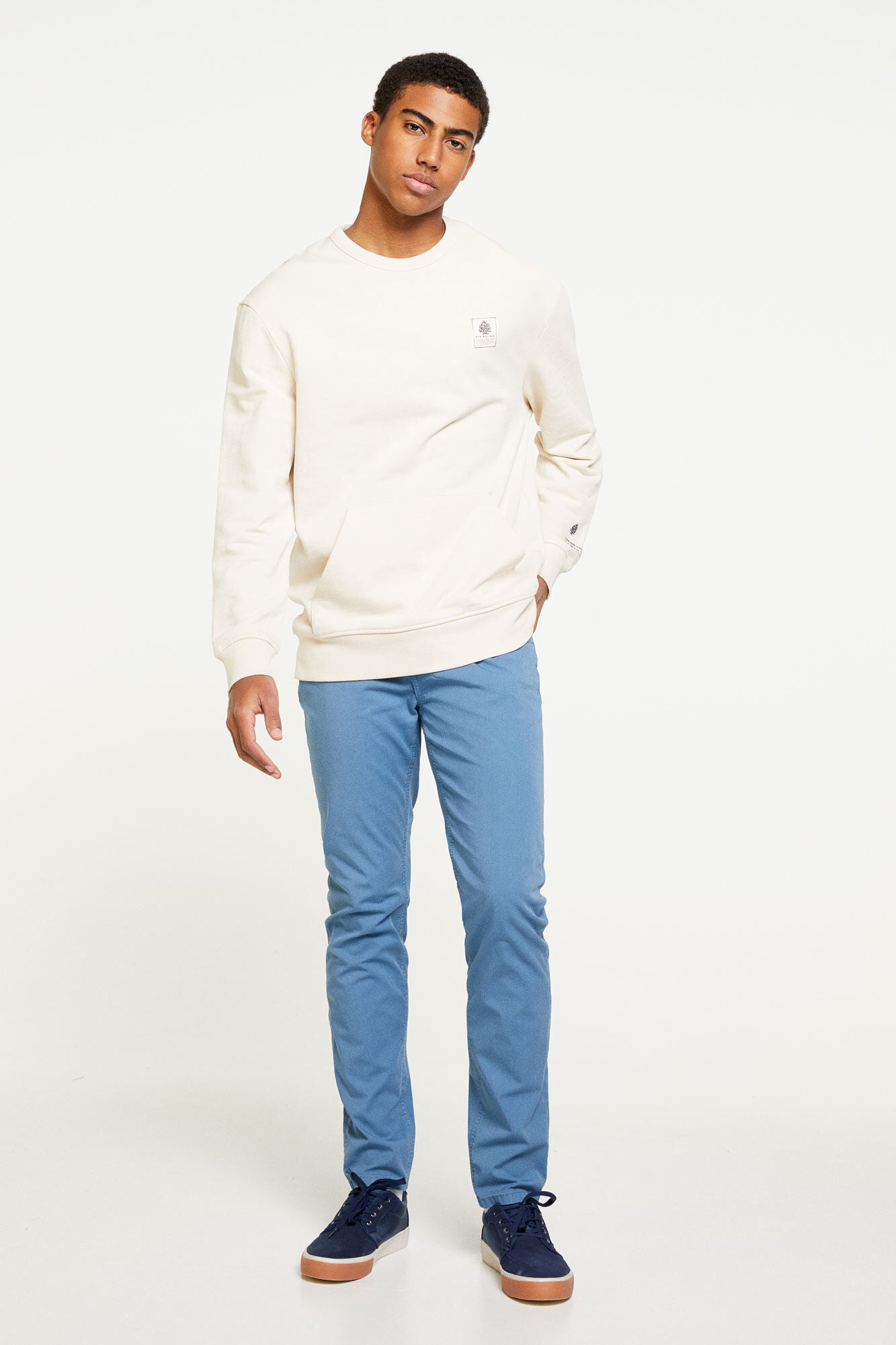 Coloured slim fit 5-pocket lightweight jeans
