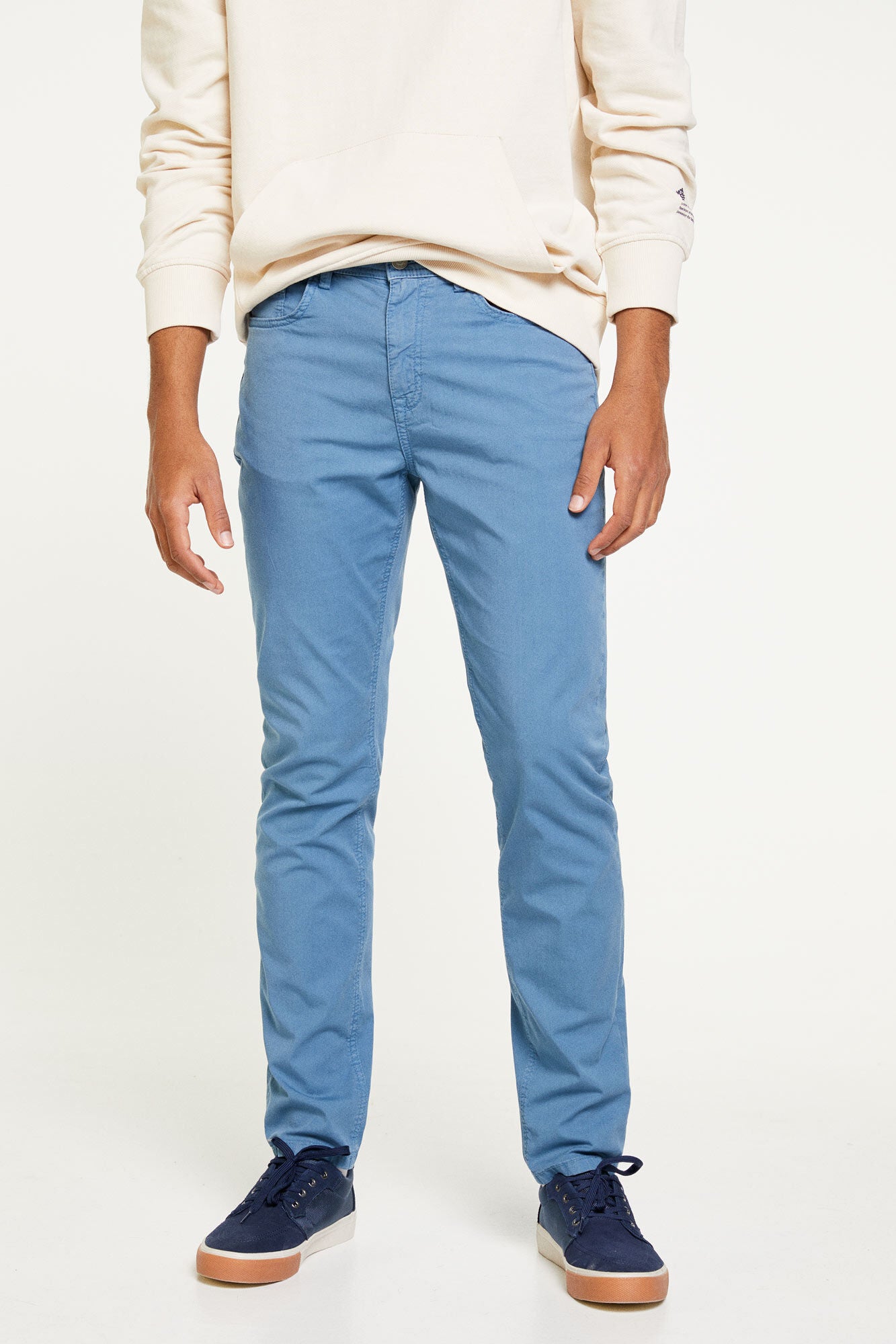 Coloured slim fit 5-pocket lightweight jeans