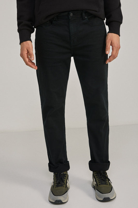 Black Cotton Sport Trouser with 5 pockets