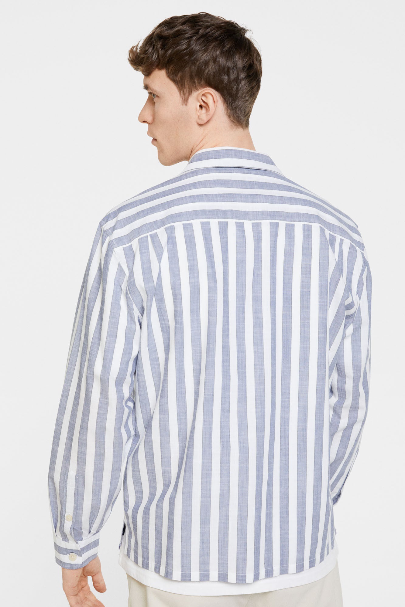 Casual Striped Shirt (Regular Fit) - Blue