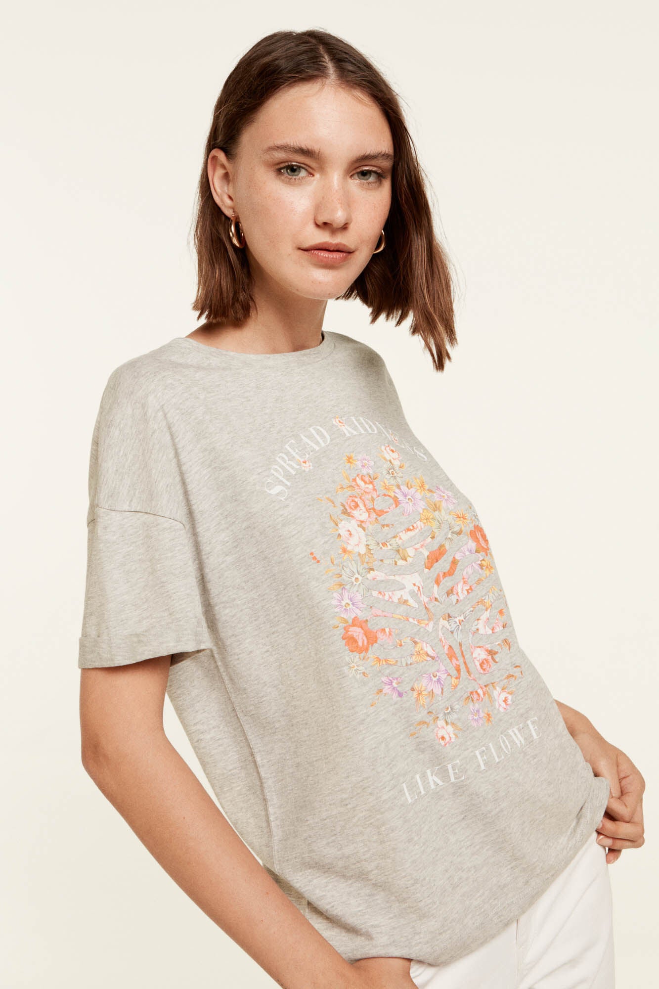 Tree and flower logo T-shirt