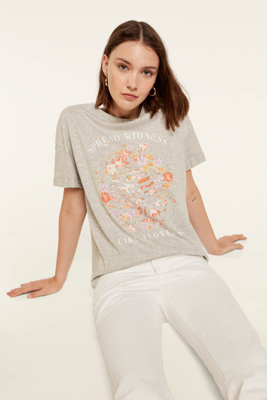 Tree and flower logo T-shirt