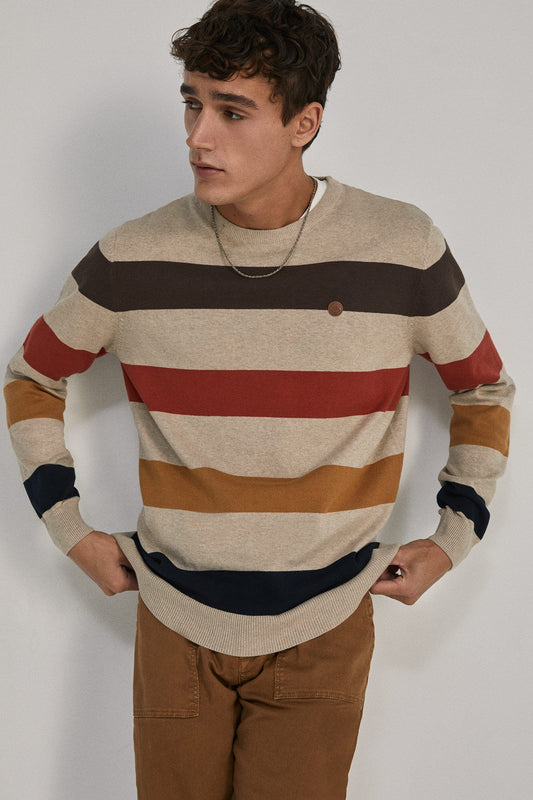 Multicolour striped jumper