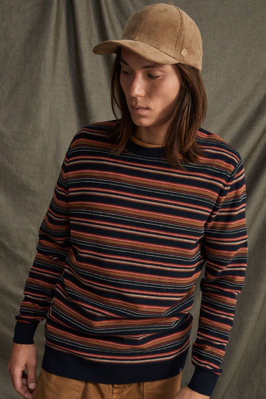 Multicolour striped pattern jumper